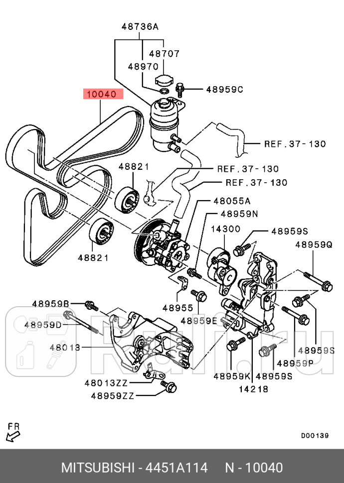 Ремень поликлиновый MITSUBISHI 4451A114 6650₽