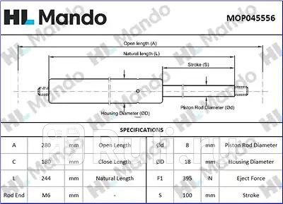 Амортизатор крышки багажника MANDO MOP045556 1440₽