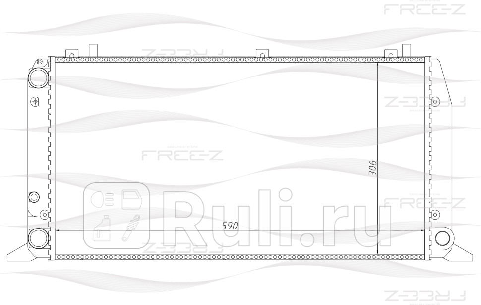 Радиатор охлаждения AUDI 80 86- FREE-Z KK0109 3460₽