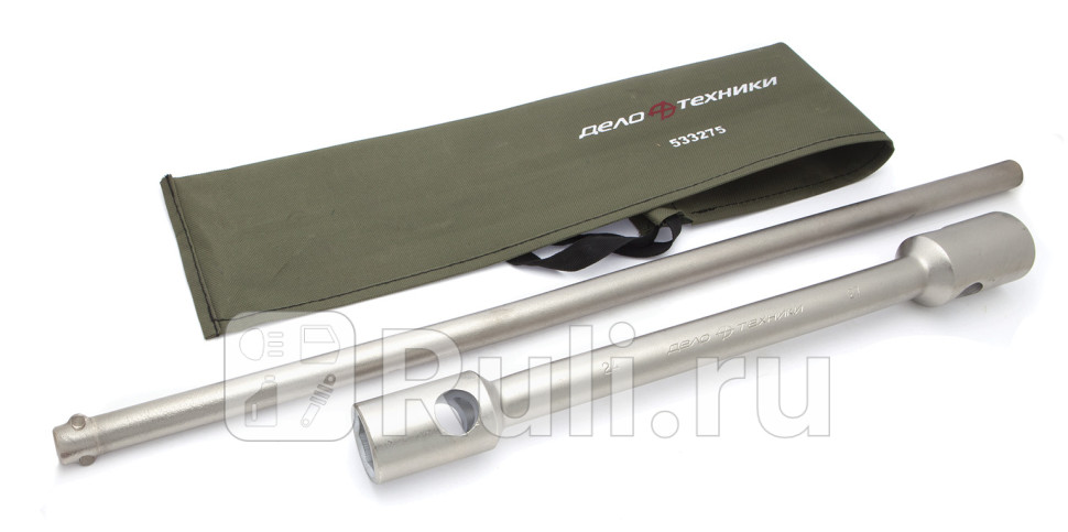 Ключ баллонный двусторонний кованый 24 х 27 мм x 400 мм с монтировкой-воротком х 600 мм тетрон су Дело Техники 533275 0₽