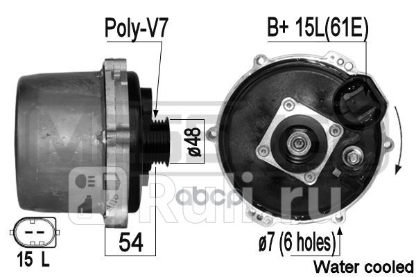 Генератор bmw e39e38e53 35-44 150a ERA 209068 0₽