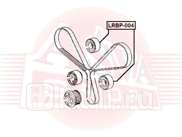 Ролик обводной ремня ГРМ перед ASVA LRBP004 1470₽