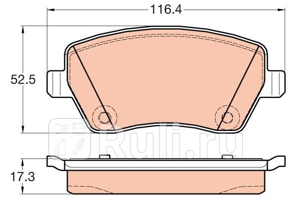 Колодки тормозные дисковые передние для Renault Megane 3 рестайлинг 2014-2016 TRW GDB2017 3040₽