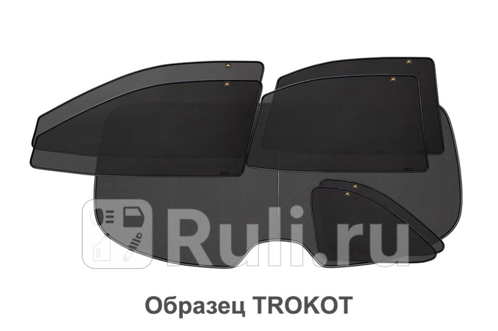 Каркасные шторки (полный комплект) 7 шт. для Volkswagen Touareg 1 (2002-2010) TROKOT TR0412-12