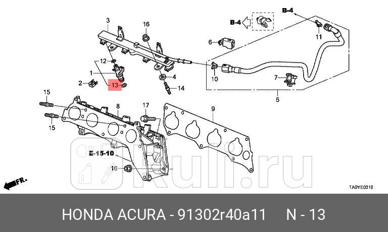 Сальник 91302r40a01 HONDA 91302R40A11 470₽