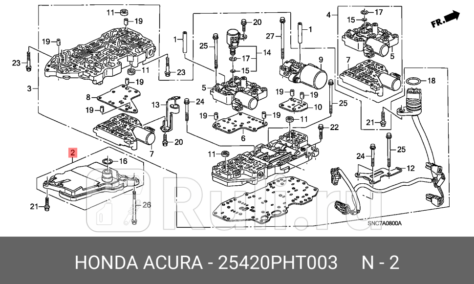 Фильтр акпп civic hybrid 2006 - 2011 insight us 2001 - 2006 HONDA 25420PHT003 6800₽