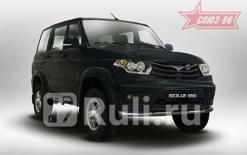 Защита переднего бампера d60 для UAZ Patriot 2014-2021 Souz-96 UAZP485244 16650₽