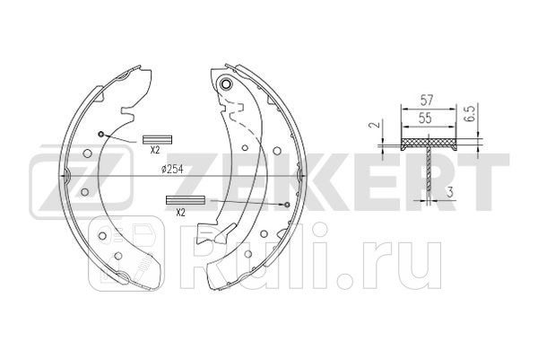 Колодки торм бараб задн Citroen Jumper 230_ 244 94- Jumpy 07- Fiat Ducato 230_ 94- Peugeot Zekkert bk-4375 0₽