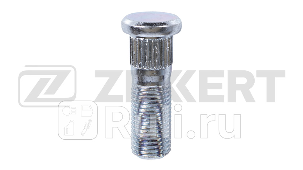 Шпилька колесная M12 x 1 25 L-41 5 D-12 3 Цинк Zekkert be-4140 170₽