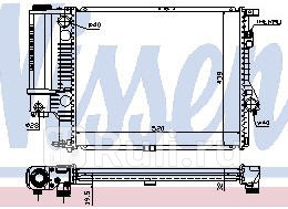 Радиатор охлаждения для BMW E39 1995-1998 NISSENS 60607A 14830₽