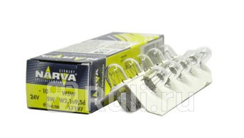 Лампа W5W 5W NARVA NARVA 17197 50₽