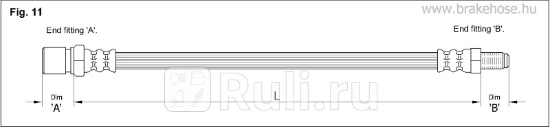 Шланг тормозной задний ВАЗ 2101 LADA 2101 1970- FT2821 KK KK FT2821 500₽
