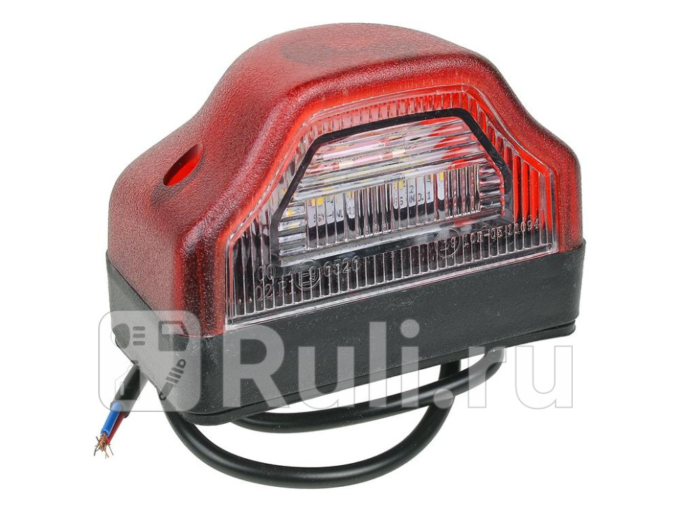 Фонарь освещения номерного знака красный 8LED-24V 98x67 с проводом Universal STELLOX 87-33574-SX 850₽
