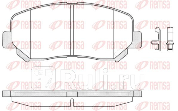 Колодки тормозные дисковые передние для Mazda CX-5 2011-2017 REMSA 151302 3410₽