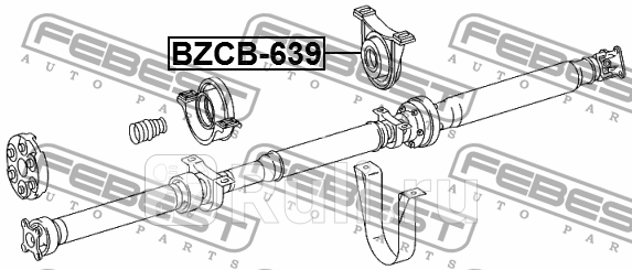 Опора карданного вала подвесная MB VitoViano 03-14 FEBEST BZCB-639 4340₽