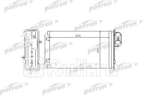 Радиатор отопителя peugeot: 406 (8_) 1.6-3.0i d td hpi hdi turbo v6 12v 16v 24v 07 98-, 406 break (8_) 1.6-3.0i d td hpi hdi turbo v6 12v 16v 24v 07 98- (версия valeo) PATRON PRS2056  для Разные, PATRON, PRS2056