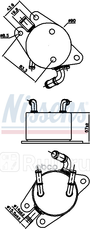Радиатор масляный NISSENS 91291 7050₽