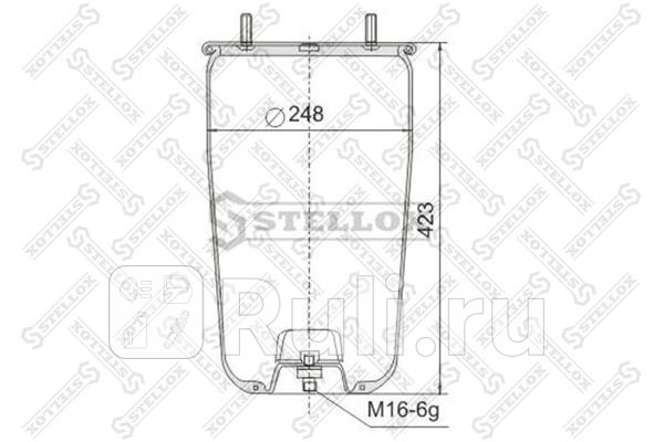 Пневмоподушка без стак 2шпM12 1отв-штM22 BPW STELLOX 90-49610-SX 4360₽