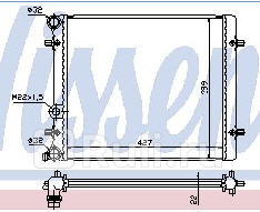 Радиатор охлаждения для Seat Toledo 1996-2001 NISSENS 641011 5990₽