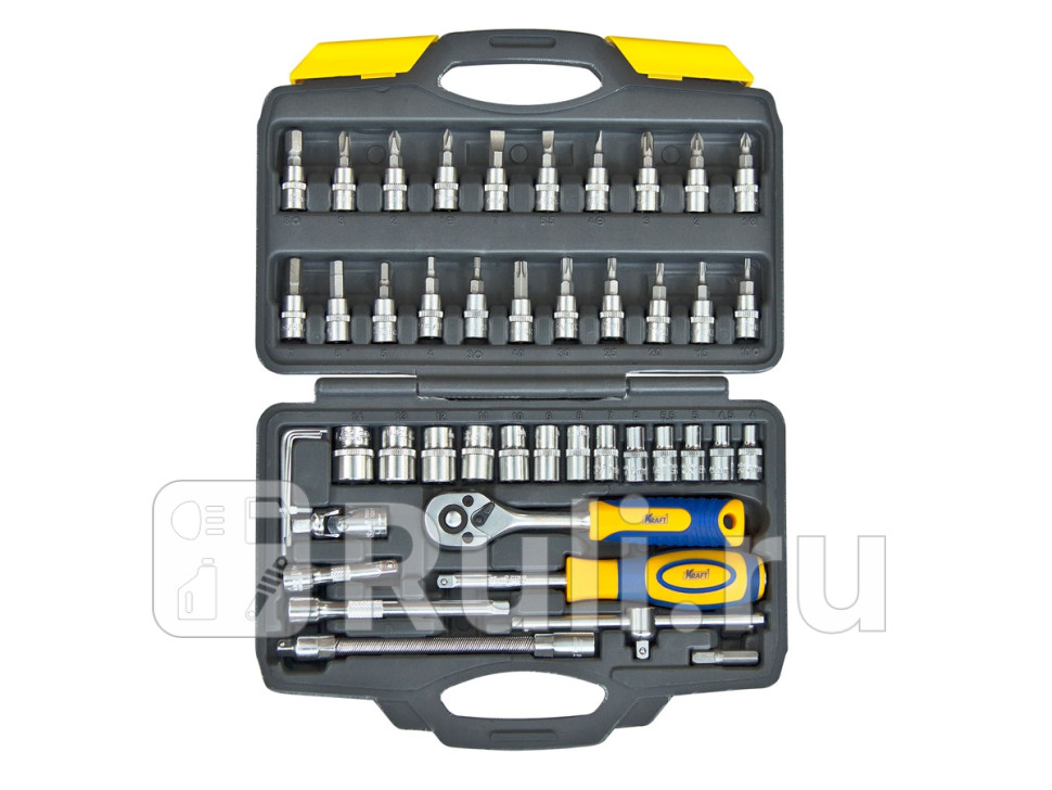 Набор инструмента 14Dr 46 предметов пластиковый кейсблистер KRAFT KT 700618 4120₽