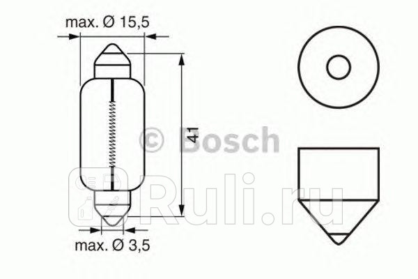 Лампа накаливания c21w 12v sv85-8 t11x41 BOSCH 1987302230 0₽