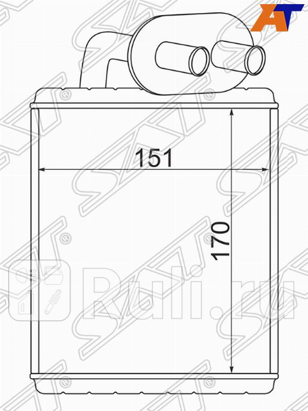 Радиатор отопителя для Isuzu Elf 1993-1998 SAT ST-IS83-395-0 4170₽