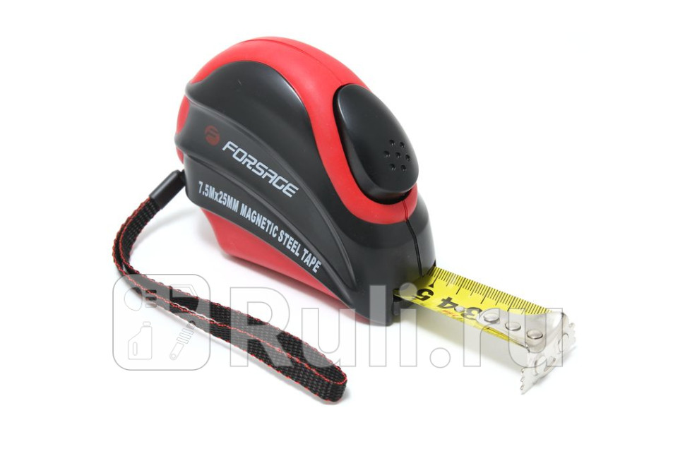 Рулетка 10 м х 25 мм магнитный зацеп автоблокировка двухкомпанентный корпус в блистере Forsage F-5096P810 0₽