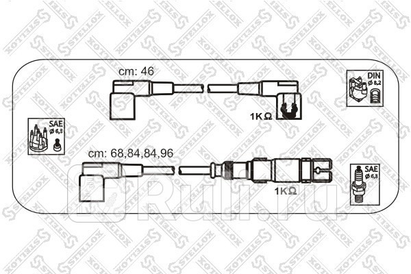 Высоковольтные провода для Mercedes W201 1983-1993 STELLOX 10-38248-SX 2420₽