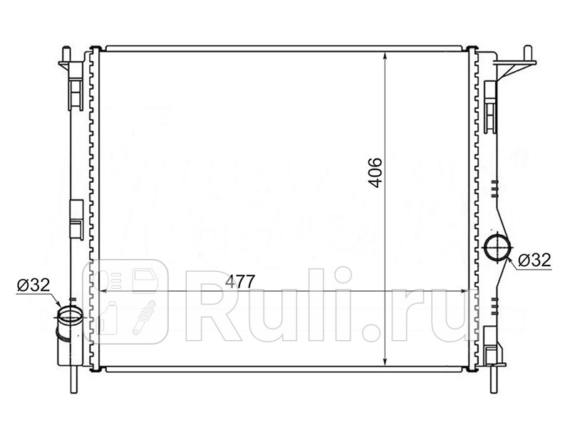 Радиатор охлаждения для 2004-2009 SAT RN0002-08 2500₽