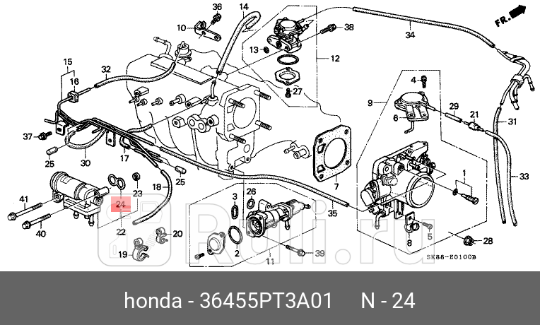 Прокладка регулятора холостого хода HONDA 36455PT3A01 490₽