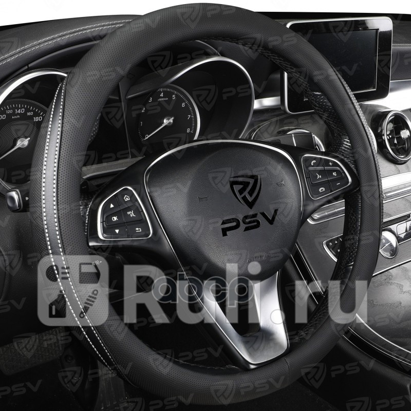 Оплетка руля M PSV Termit экокожа белая отстрочка черная PSV 136857 630₽