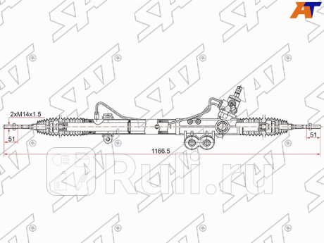 Рейка рулевая nissan navara 05- lhd SAT ST-49200-EA015  для Разные, SAT, ST-49200-EA015