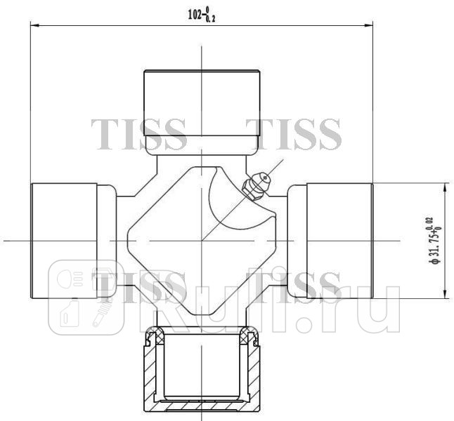 Крестовина 10200x3175 GUM75 JD JTU0027 870₽