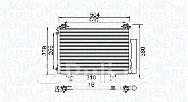 Радиатор кондиционера 500x305 MAGNETI MARELLI 350203736000 9150₽