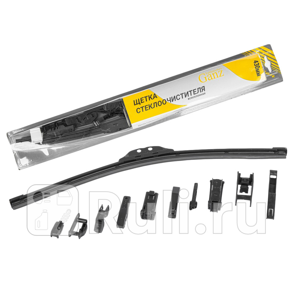 Щетка стеклоочистителя 430 мм бескаркасная 1 шт GANZ GIS01016 630₽