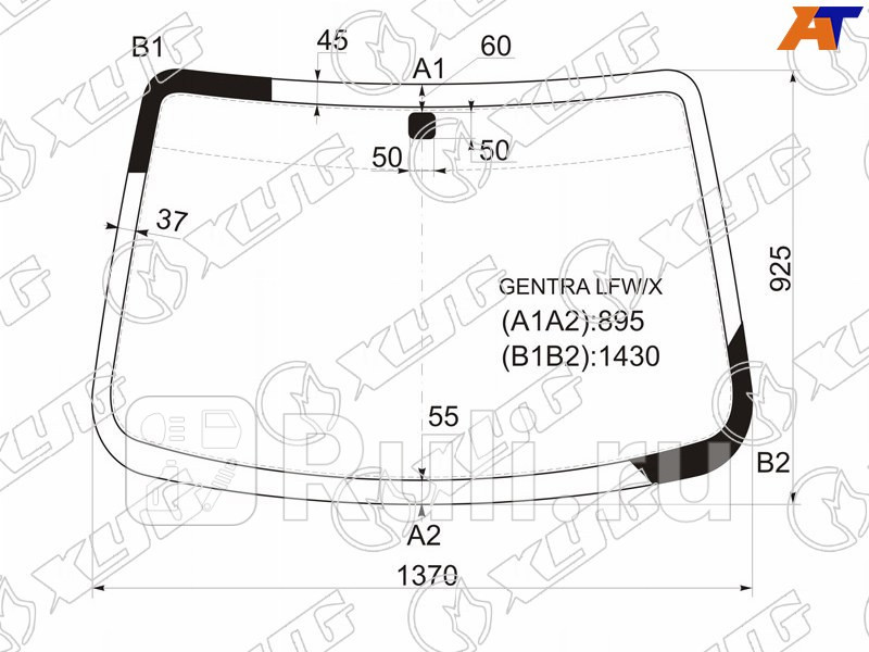 Лобовое стекло для Chevrolet Aveo T255 (2008-2011) XYG GENTRA LFW/X