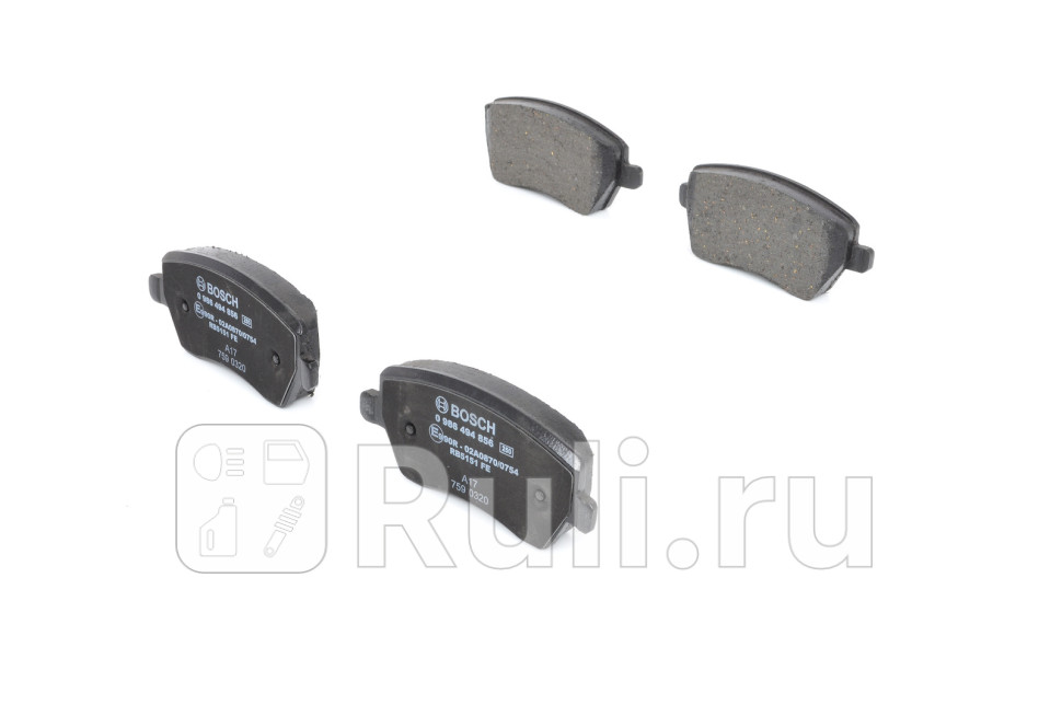 Колодки тормозные дисковые передние для Renault Megane 3 рестайлинг 2014-2016 BOSCH 0986494856 2290₽
