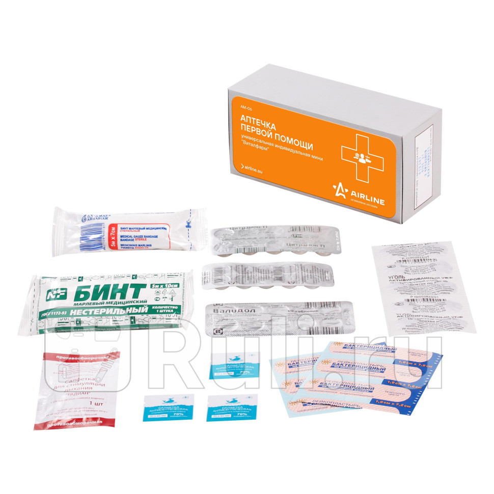 Аптечка универсальная индивидуальная с медикаментами AM-06 AIRLINE am-06 730₽