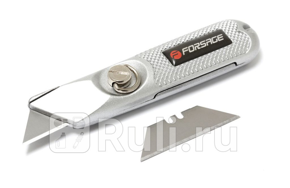 Нож универсальный металлический корпус запасные лезвия 2шт блистер Forsage F-5055P44 0₽