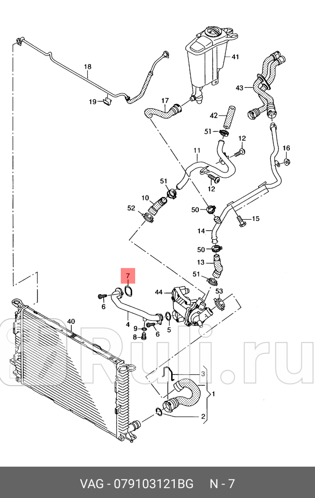 Прокладка головки блока цилиндров VAG 079103121BG 0₽