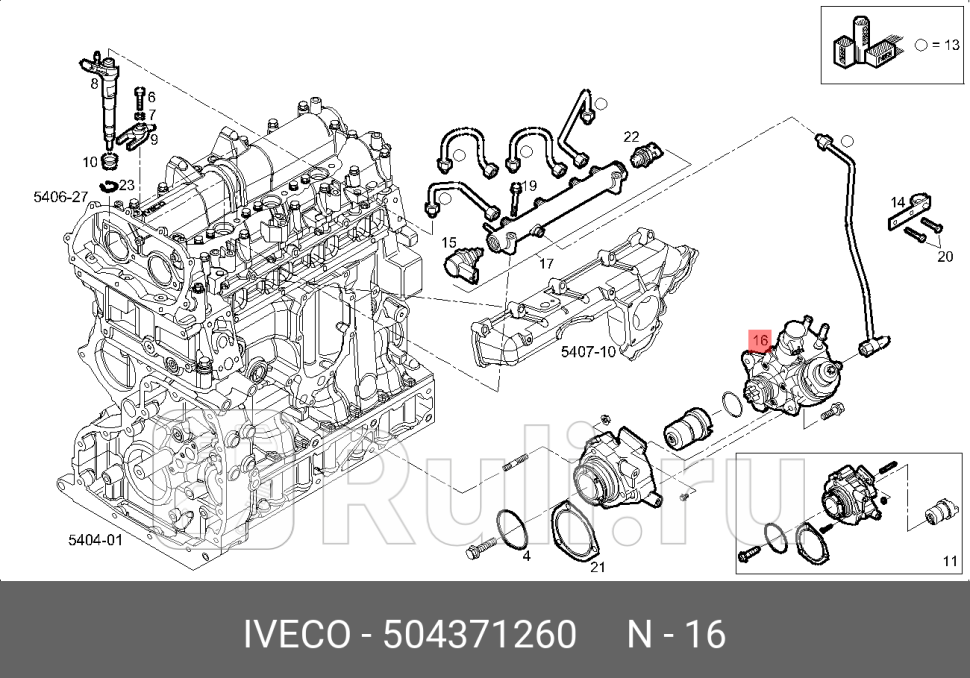 насос топливный высокого давленияIveco Daily 12 IVECO 504371260 128380₽