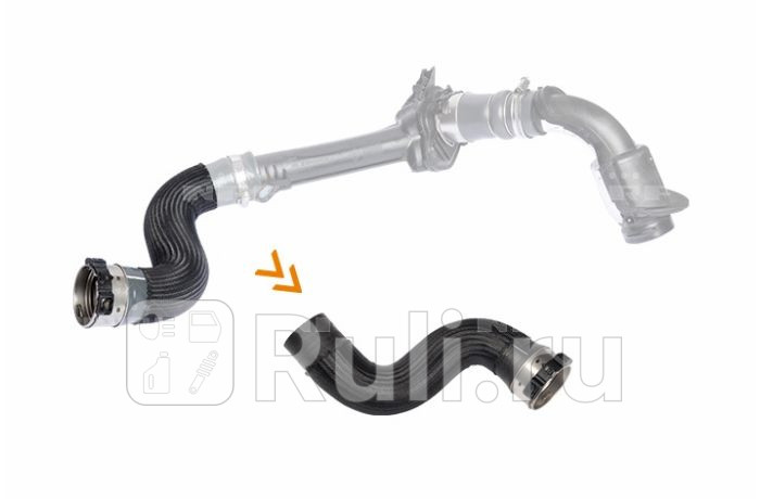 Патрубок интеркулера renault megane 15d 09- NRF 166167 10000₽