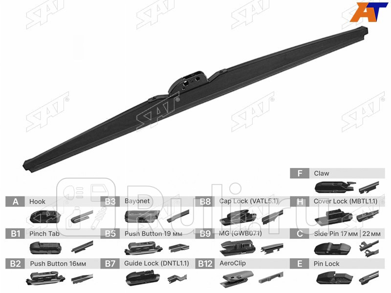 Щетка стеклоочистителя Каркасная зимняя 14 350мм SAT ST-306-0014 1050₽