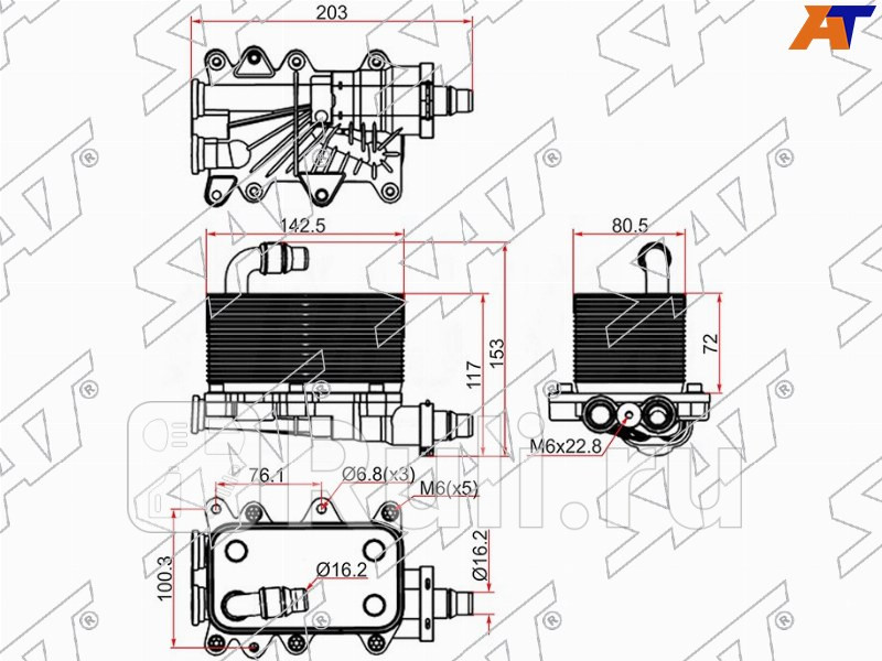 Радиатор масляный для BMW E65E66 2001-2005 SAT ST-17217803830 6320₽