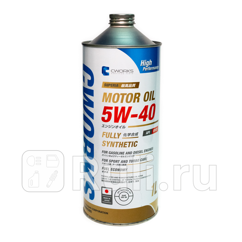 Масло моторSUPERIA CWORKS MOTOR OIL 5W-40 SPCF 1л A13SR2001 CWORKS A13SR2001 1500₽