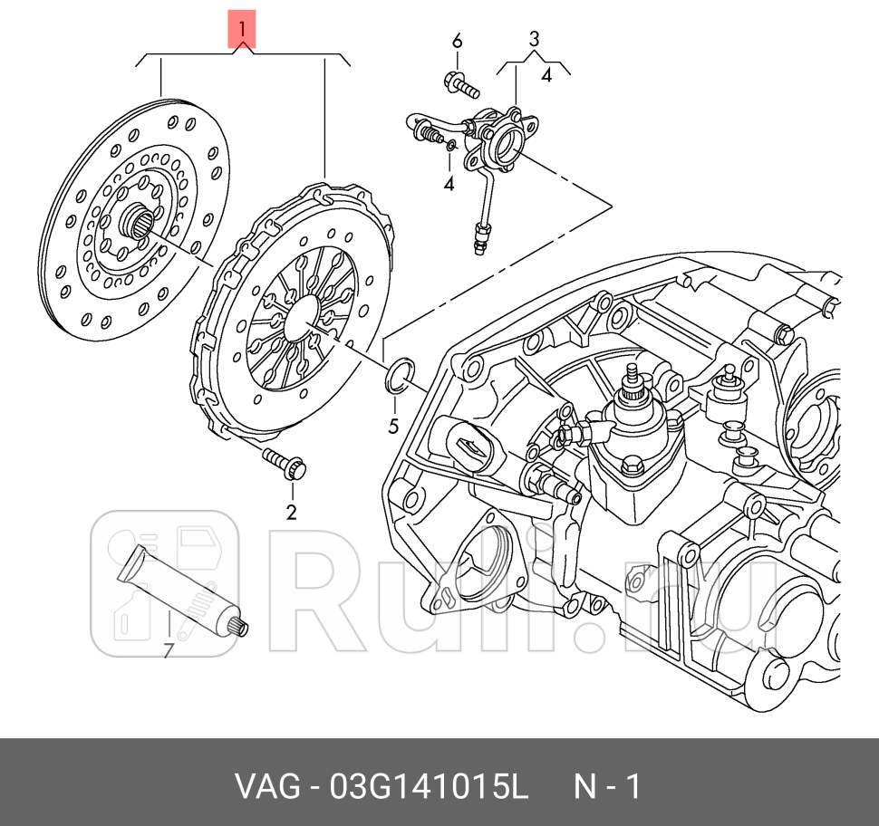 Крышка сцепления VAG 03G141015L 0₽