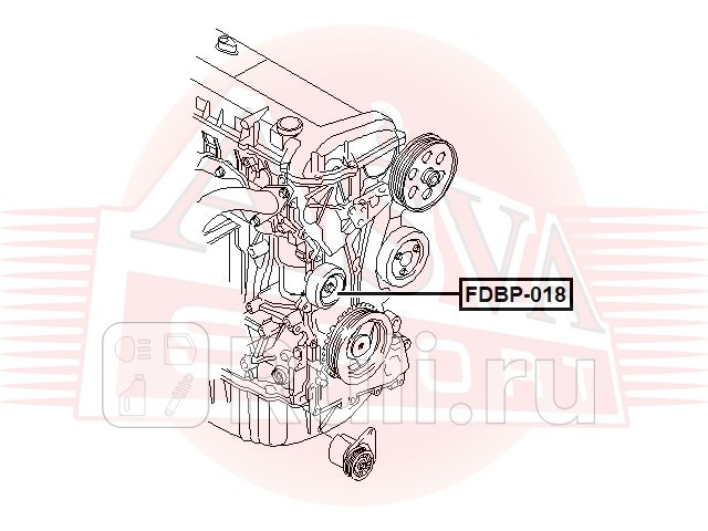 Ролик обводной ASVA FDBP-018 1710₽
