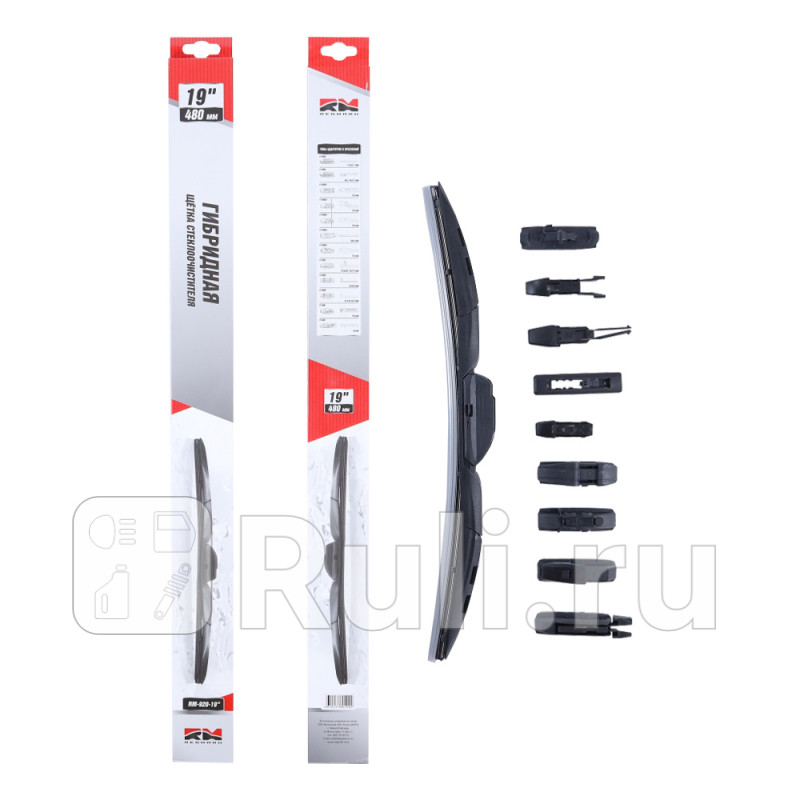 Щетка стеклоочистителя 480 мм гибридная Hybrid Line 10 адапт RedMark RM92019 580₽