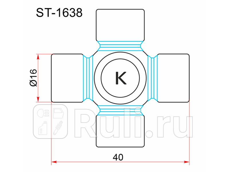 Крестовина рулевая TOYO TOYO ST1638 890₽