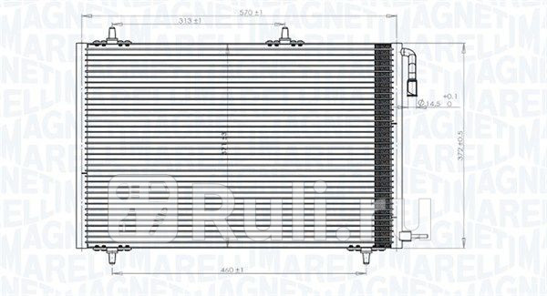 Радиатор кондиционера 555x365 MAGNETI MARELLI 350203816000 7520₽